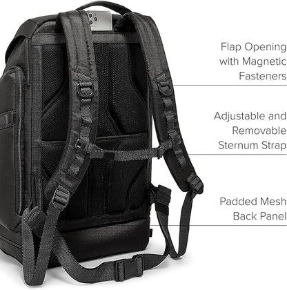 TUMI - Alpha Bravo Expedition Flap Backpack - Large Carry On Backpack - 21.0" X 12.5" X 7.5" - Fits up to 17" Laptop - Black