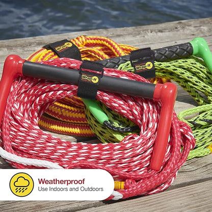 Super-Stretch Wrap-It Storage Straps - 9" (10 Pack) - Elastic Cinch Straps for Extension Cord Management, Cable Storage, Hose Organizer with Hook and Loop Closure to Strap Your Hose, Rope, and More