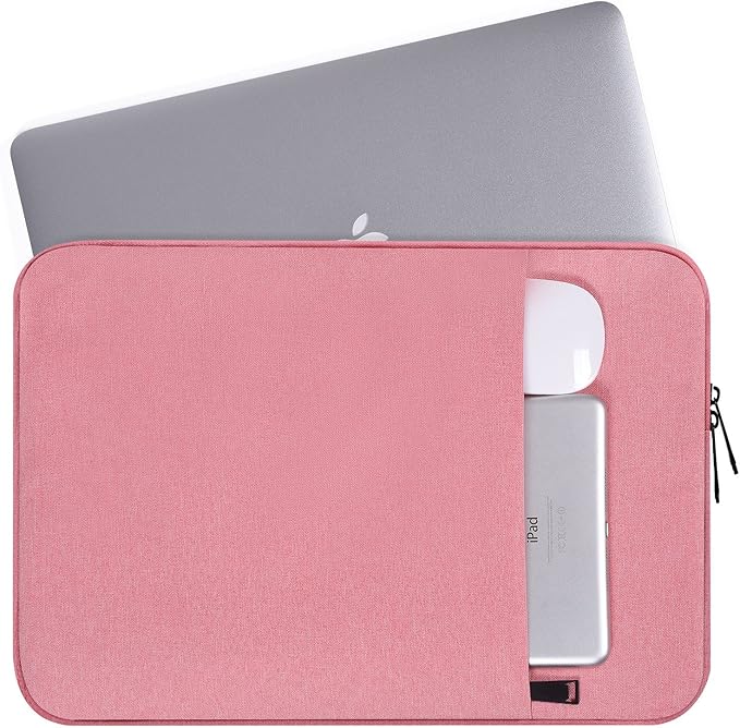 14 Inch Laptop Sleeve Case Women Girls for DELL XPS 15, Latitude 5420 7420, Inspiron 14, Lenovo Flex 5, HP 14 Laptop, Razer Blade 15, Laptop Cover 14 inch Water Resistant Computer Bag -Pink