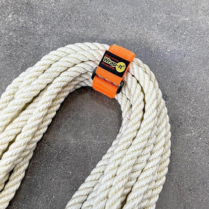 Super-Stretch Wrap-It Storage Straps - (10) 9" Orange - Elastic Hook and Loop Cinch Straps - Extension Cord Organizer, Hose and Cables Straps, Cord Wrap, Cord Keeper, Garage and RV Storage Accessories