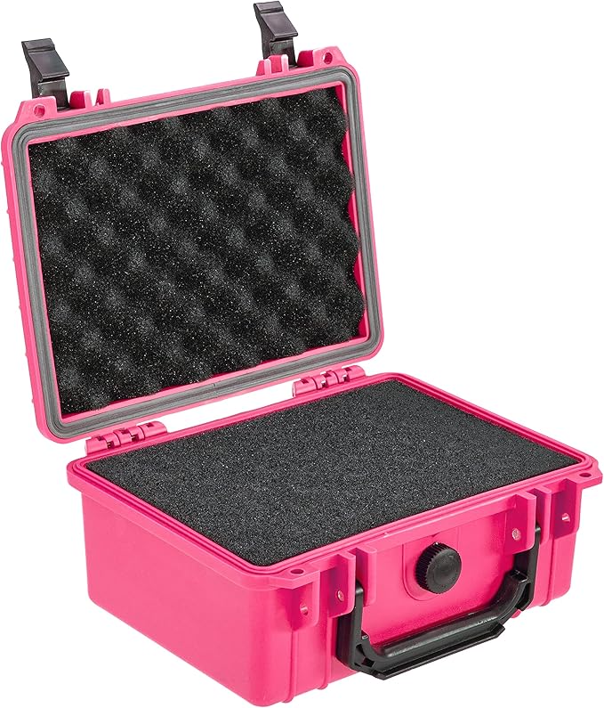 Eylar Protective Camera Hard Case Water & Shock Proof w/Foam, TSA Standards 9.12 inch 7.56 inch 4.37 inch (Pink)