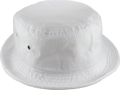 Gelante Solid Color 100% Cotton Bucket Hat for Women and Men Packable Travel Summer Beach Hat