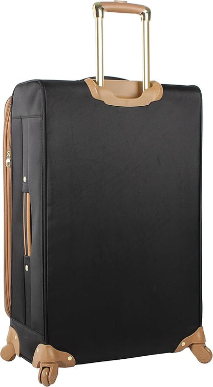 Steve Madden Designer Luggage Collection - 3 Piece Softside Expandable Lightweight Spinner Suitcase Set - Travel Set Includes an Under Seat Bag, 20-Inch Carry on and 28-Inch Checked Suitcase, Harlo