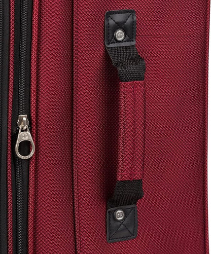 SwissGear Sion Softside Expandable Luggage – Large Checked Suitcase with 360 Degree Wheels & Retractable Handle – 29 Inch, Perfect for 7-9 Night Trips – Burgundy