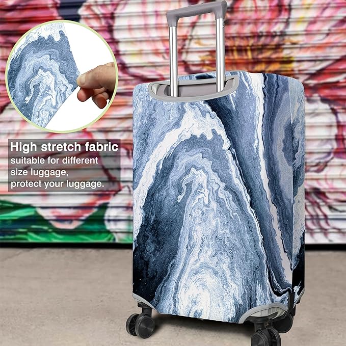 Travel Luggage Cover Suitcase Protector Fits 18-32 Inch Wheel Covers PatternedTravel Related Items Flower Luggage Protector Elastic XL