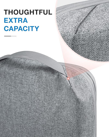 BAGSMART Compression Packing Cubes for Travel, 6 Set Travel Packing Cubes for Carry on Suitcases, Compression Travel Cubes & Suitcase Organizer for Packing with Shoe Bag Grey