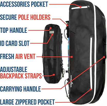 Athletico Snowshoe Bag - Snow Shoe Backpack For Carrying, Packing, and Storing Snowshoes