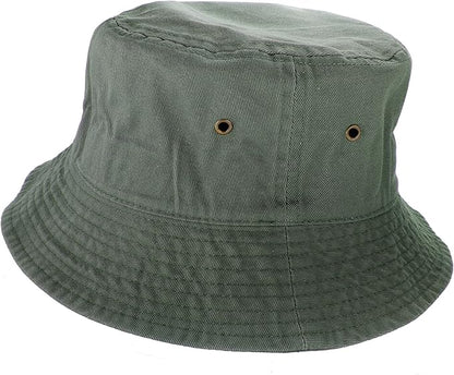 Gelante Solid Color 100% Cotton Bucket Hat for Women and Men Packable Travel Summer Beach Hat
