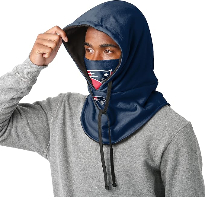 NFL Team Logo Team Color Drawstring Winter Cap Hooded Gaiter Balaclava Face Cover