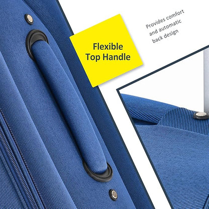 Luggage Sets 3 Piece Softside Expandable Lightweight Durable Softshell Suitcase Sets Spinner Wheels TSA Lock