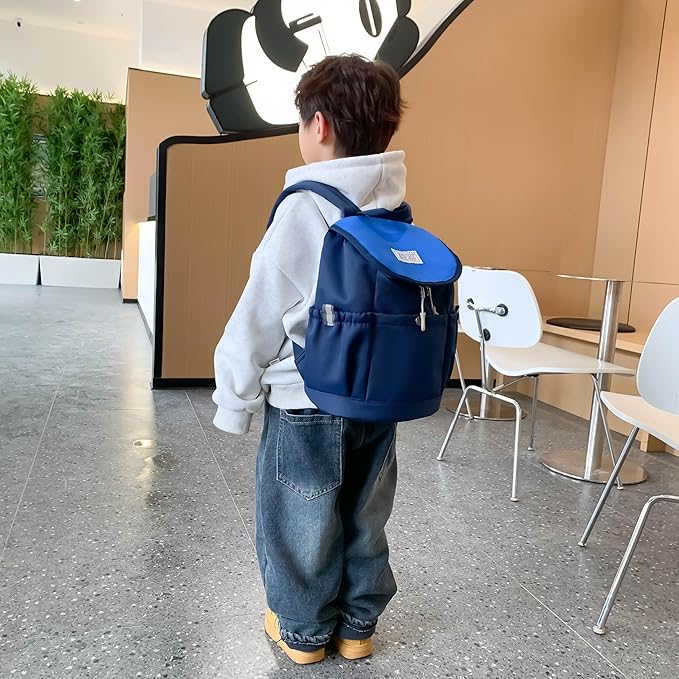 Toddler Backpack for Boys and Girls Age 3+, Lightweight Small Kids School Bag for Kindergarten, Daycare, Travel (Blue)