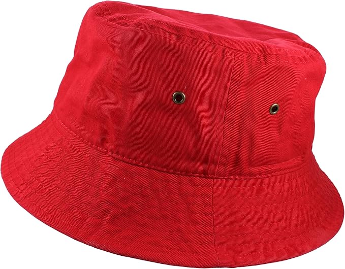 Gelante Solid Color 100% Cotton Bucket Hat for Women and Men Packable Travel Summer Beach Hat