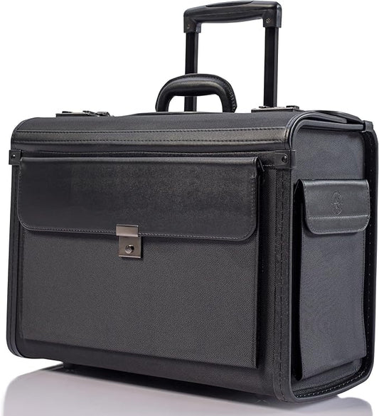 HAMMER ANVIL 19 Wheeled Briefcase Rolling Case Sales Sample Pilot Lawyer Attache