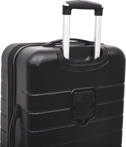 Wrangler Smart Luggage Set with Cup Holder and USB Port, Black, 3 Piece Set