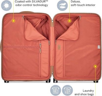 DELSEY PARIS Chatelet Air 2.0 Hardside Luggage with Spinner Wheels, Angora, Checked-Medium 24 Inch