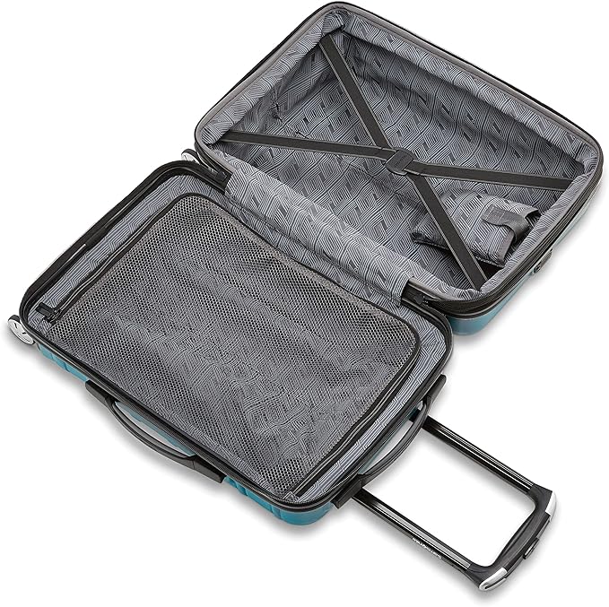 Samsonite Omni 2 Hardside Expandable Luggage with Spinner Wheels, 2-Piece Set (19/24), CARIBBEAN BLUE