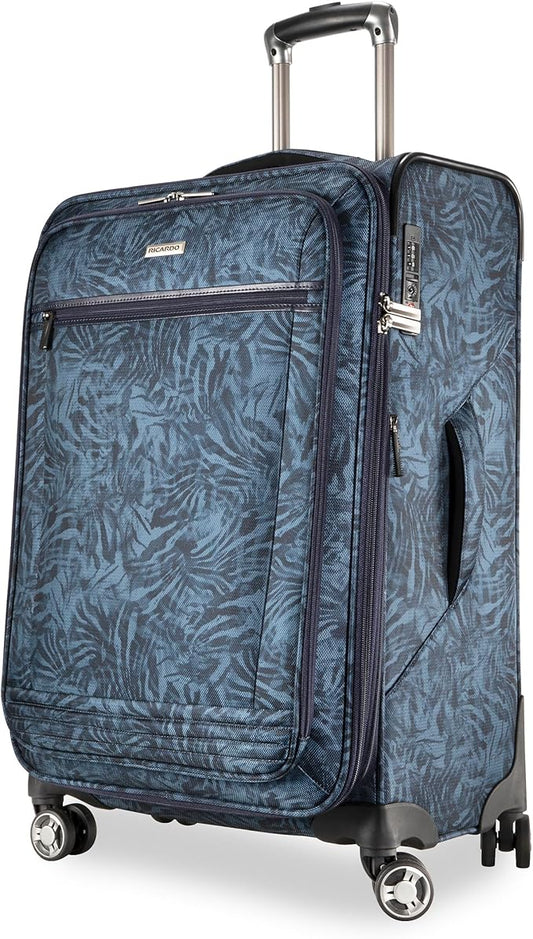 Ricardo Beverly Hills Avalon Softside Check-In Luggage Made with Sustainable 100% Recycled PET (rPET), Lightweight, Eco-Friendly Travel, Expandable, Dual Spinner Wheels, Serengeti Night, 24-inch