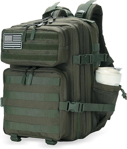 25L Military Tactical Backpack Small Assault Pack Molle Daypack for Men and Women for Work Travel Gym Outdoor Hiking Camping (Army Green)