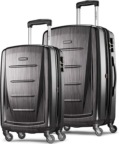 Samsonite Winfield 2 Hardside Luggage with Spinner Wheels, 2-Piece Set (20/24), Charcoal