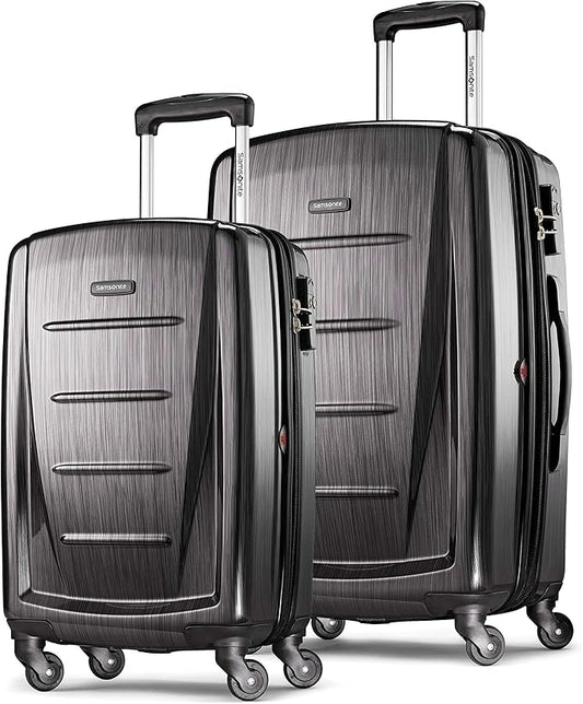 Samsonite Winfield 2 Hardside Luggage with Spinner Wheels, 2-Piece Set (20/24), Charcoal