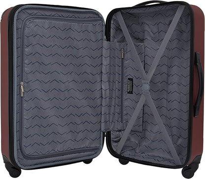 Travelers Club Chicago Hardside Expandable Spinner Luggage, Apple Butter, 3 Piece Set