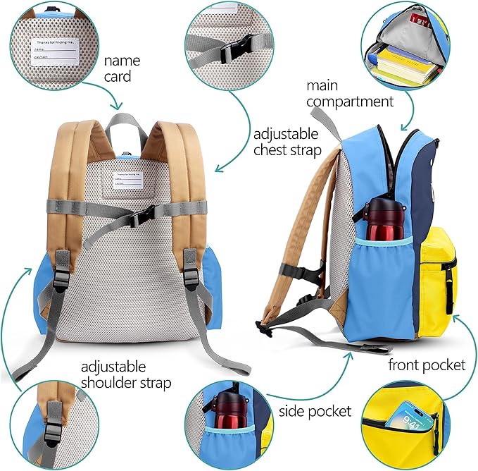 Preschool Toddler Backpack For Boys Girls, School Mini & Travel, Small Kids Child Backpacks, Kindergarten Elementary bag, 11.6" H