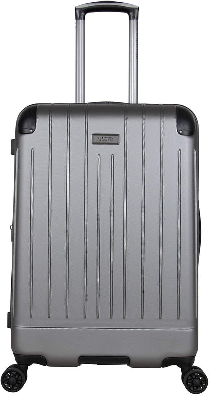 Kenneth Cole Reaction Flying Axis 24" Hardside Expandable 8-Wheel Spinner Check-Size Luggage, Silver