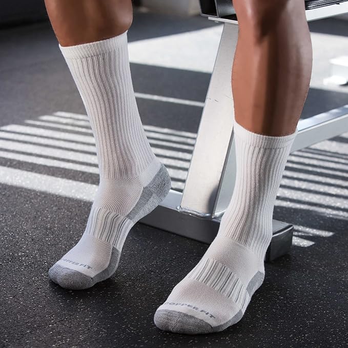 Copper Fit Unisex Crew Length Sport Socks, 2 Pair