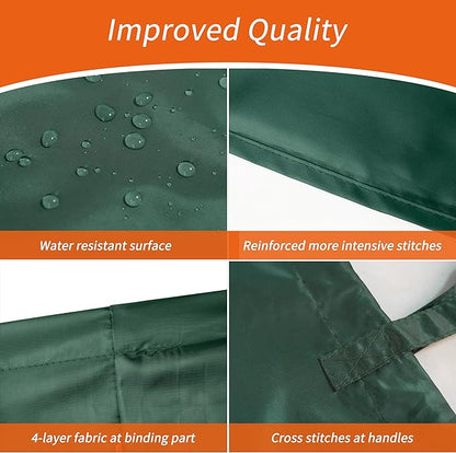 Polecasa Extra Heavy Duty Large Laundry Bag with Sturdy Handles and Drawstring Closure, 2 Pack 28 x 36 inches Durable Storage Bags for Basket, Hamper, College, Dorm, Travel, Green