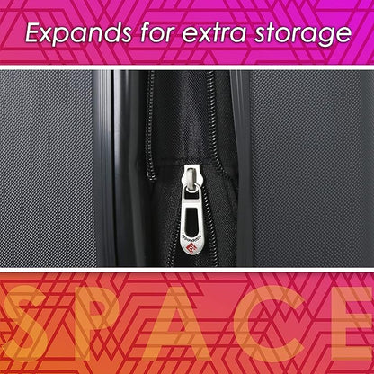 Travelers Club Chicago Hardside Expandable Spinner Luggage, Rhubarb, 20" Carry-On