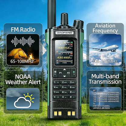 BAOFENG DMR DM-32UV Radio 10W Digital Two-Way Radio Walkie Talkie with GPS APRS NOAA Alerts Handheld ham & Complete Kit (Tactical Antenna Carry Case Programming Cable Emergency Card) for Adults
