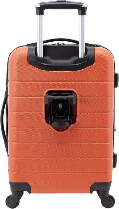 Wrangler 20" Smart Spinner Carry-On Luggage With Usb Charging Port