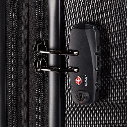 SwissGear 7272 Energie Expandable Hardside Luggage with Spinner Wheels and TSA Lock, Black, Carry-On 19-Inch
