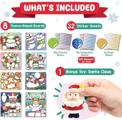 Christmas Special - Dot Stickers for Toddlers, Holiday Theme Dot Art Activity for Kids, DIY Craft Kit, Stocking Stuffers, Christmas Gifts for Boys & Girls Ages 3, 4, 5, 6, 7 Year Old
