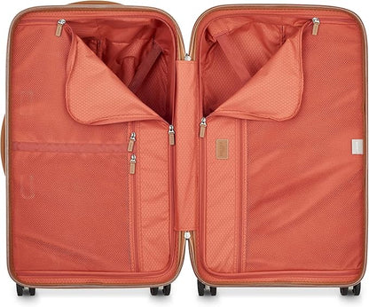 DELSEY PARIS Chatelet Air 2.0 Hardside Luggage Trunk with Spinner Wheels, Angora, Checked-26 Inch Trunk