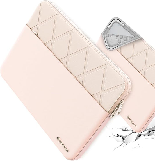 Smatree Laptop Sleeve for 15.6 inch Lenovo IdeaPad 1/1i Gen 7, for IdeaPad 3i Laptop Bag with Accessory Pocket, YKK Zipper, Patented Shockproof Design, Pink (E602P)