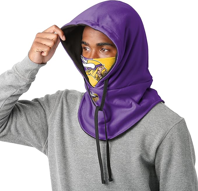 NFL Team Logo Team Color Drawstring Winter Cap Hooded Gaiter Balaclava Face Cover