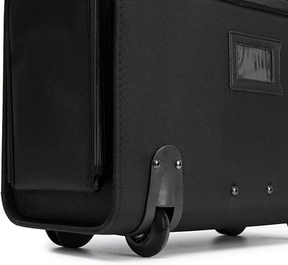 Alpine Swiss Rolling Briefcase Work Overnight Travel Bag Dual Locks Carry on Business Attache Case Black