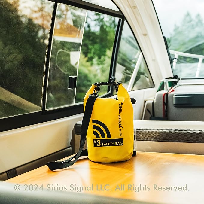 Sirius Signal SB-3L Boating Safety and Emergency SOS Dry Bag Kit for Kayaks, Boats, and Paddle Craft - USCG Approved