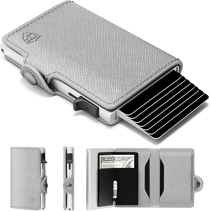 Conceal Plus Small RFID Wallet for Women, Slim Compact RFID Blocking Credit Card Holder Womens Wallet, Smart Pop Up Minimalist Card Case, Holds 4-6 Standard Cards Plus Cash & ID, Compact Travel Wallet