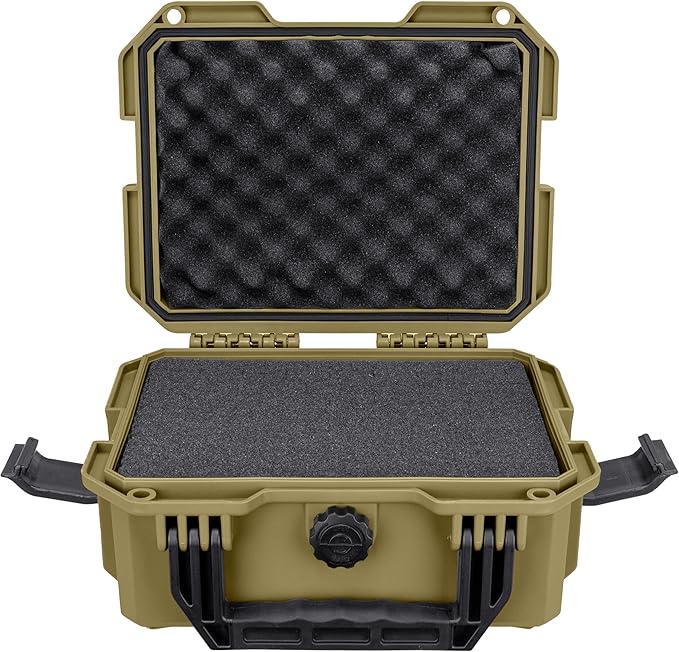 Eylar 11.8" Intact Series Compact Hard Camera Case, Lightweight and Durable Stacker Design with Foam (Dark Earth)