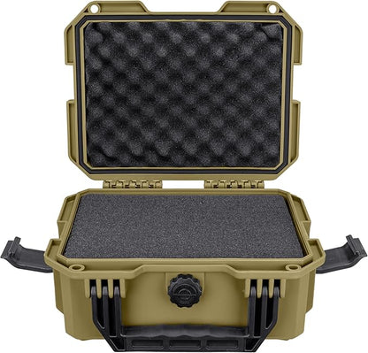 Eylar 11.8" Intact Series Compact Hard Camera Case, Lightweight and Durable Stacker Design with Foam (Dark Earth)