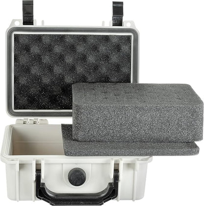 Eylar Protective Hard Case Water & Shock Proof w/Foam TSA Approved 8.12 inch 6.56 inch 3.56 inch (White)
