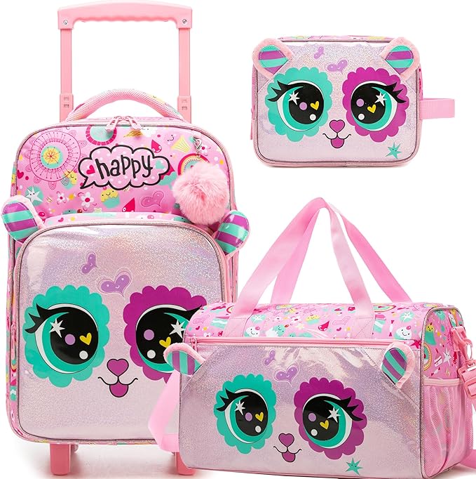 Kids Luggage with Wheels Suitcases Travel Softside Suitcases 16" Carry on Suitcase with Duffle Bag Luggage Sets Airline Approved