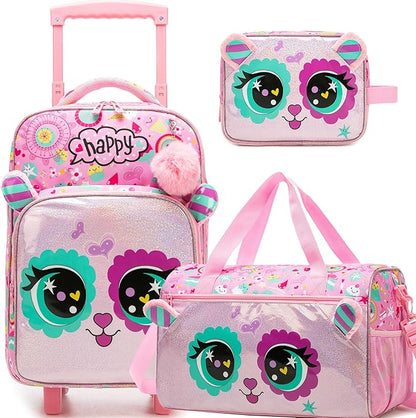 Kids Luggage with Wheels Suitcases Travel Softside Suitcases 16" Carry on Suitcase with Duffle Bag Luggage Sets Airline Approved