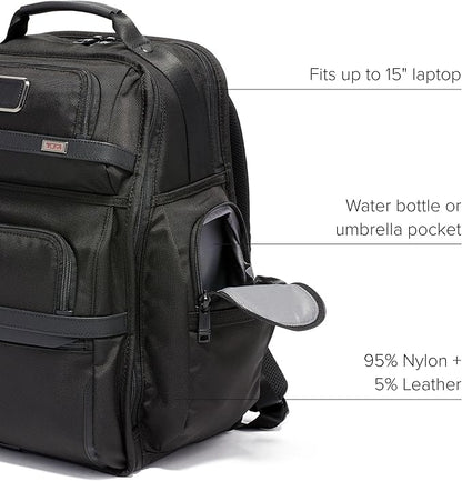 TUMI - Alpha Brief Pack - Men's Laptop Backpack with Padded Adjustable Straps - Fit up to 15" Screen - 17.0" X 12.0" X 8.0" - Black