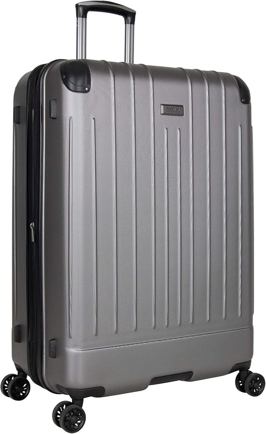 Kenneth Cole Reaction Flying Axis 28" Hardside Expandable 8-Wheel Spinner Check-Size Luggage, Silver