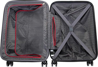 Kenneth Cole Reaction Flying Axis 20" Hardside Expandable 8-Wheel Spinner Carry-On Suitcase, Silver