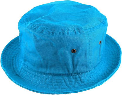 Gelante Solid Color 100% Cotton Bucket Hat for Women and Men Packable Travel Summer Beach Hat