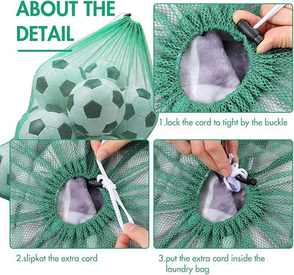 Berlune 30 Pack Large Mesh Laundry Bags, 24 x 36 Inch Bulk Wash Set with Drawstring for Commercial Use, Dorms, Vacation Rentals, Laundromats, Apartments & Facilities(Green)